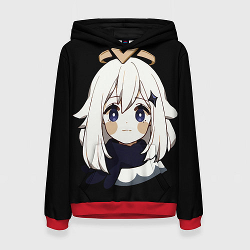 Женская толстовка Genshin Impact Paimon / 3D-Красный – фото 1