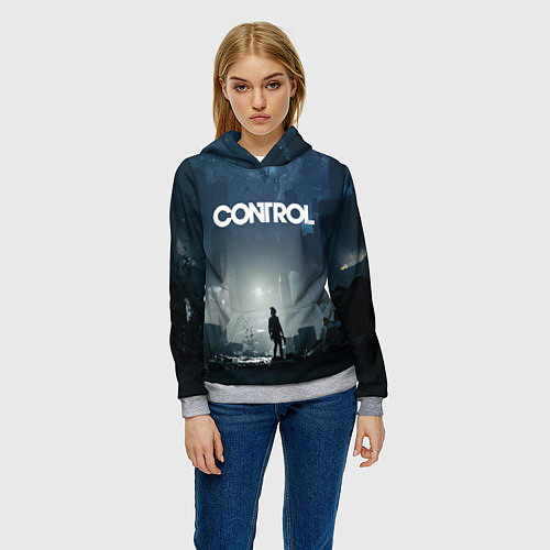 Женская толстовка Control Контрол / 3D-Меланж – фото 3