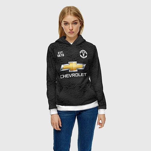 Женская толстовка MANCHESTER UNITED 2021 - AWAY / 3D-Белый – фото 3