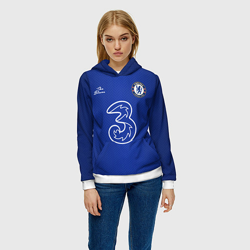 Женская толстовка CHELSEA домашняя сезон 2021 / 3D-Белый – фото 3