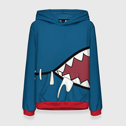 Толстовка-худи женская Акула gawr gura, цвет: 3D-красный