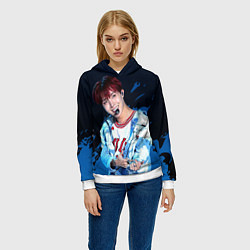 Толстовка-худи женская BTS, цвет: 3D-белый — фото 2