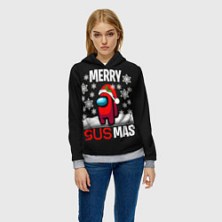 Толстовка-худи женская Merry Sus Mas, цвет: 3D-меланж — фото 2