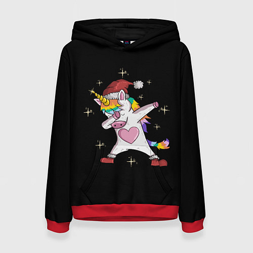 Женская толстовка Unicorn Dab / 3D-Красный – фото 1
