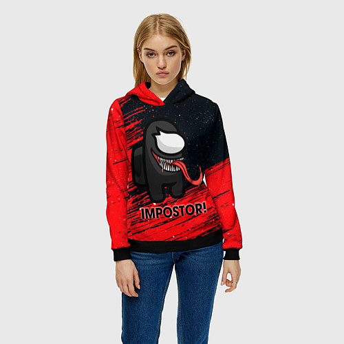 Женская толстовка AMONG US / 3D-Черный – фото 3