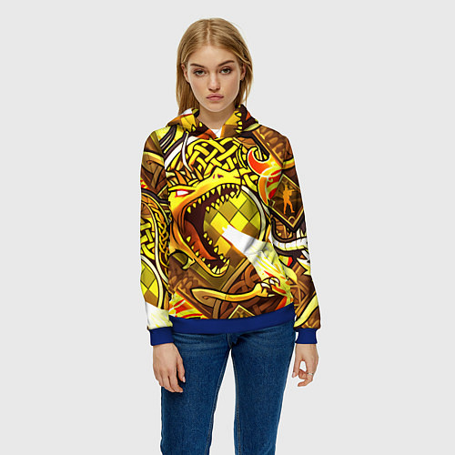 Женская толстовка CS GO DRAGON LORE / 3D-Синий – фото 3