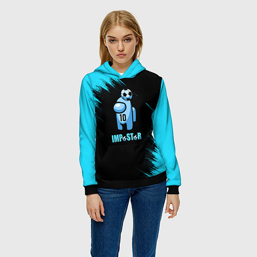 Женская толстовка ImpostorMaradona / 3D-Черный – фото 3