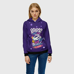 Толстовка-худи женская Back to the Future, цвет: 3D-черный — фото 2