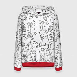 Толстовка-худи женская DIE ANTWOORD, цвет: 3D-красный