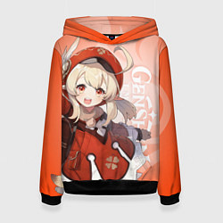Толстовка-худи женская GENSHIN IMPACT, КЛИ, цвет: 3D-черный