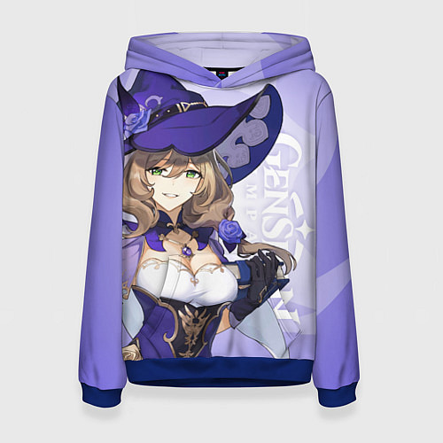 Женская толстовка GENSHIN IMPACT, ЛИЗА / 3D-Синий – фото 1