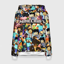 Толстовка-худи женская MINECRAFT, цвет: 3D-белый