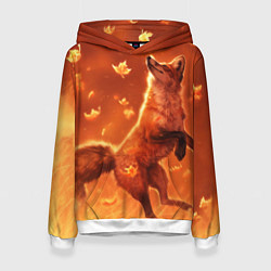 Толстовка-худи женская Лисенок, цвет: 3D-белый