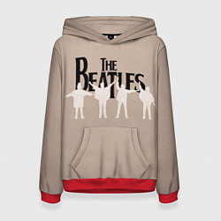 Толстовка-худи женская The Beatles, цвет: 3D-красный