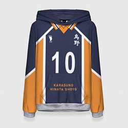 Толстовка-худи женская Волейбол!! ФОРМА ХИНАТЫ, цвет: 3D-меланж