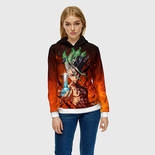 Женская толстовка Доктор Стоун / 3D-Белый – фото 3