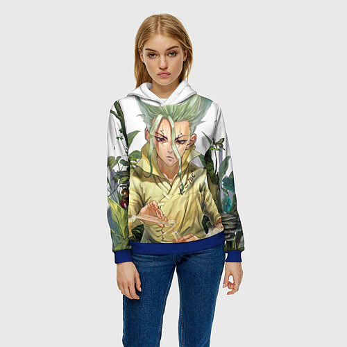 Женская толстовка Доктор Стоун / 3D-Синий – фото 3