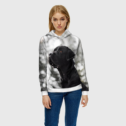 Женская толстовка Лабрадор Марк / 3D-Белый – фото 3