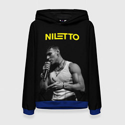 Толстовка-худи женская НИЛЕТТО, цвет: 3D-синий