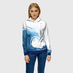 Толстовка-худи женская WAVE ВОЛНЫ, цвет: 3D-синий — фото 2