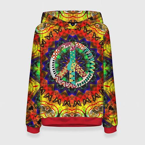 Женская толстовка Хиппи / 3D-Красный – фото 1