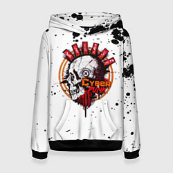 Толстовка-худи женская Cyberpunk 2077, цвет: 3D-черный