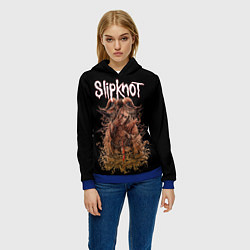 Толстовка-худи женская SLIPKNOT, цвет: 3D-синий — фото 2