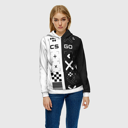 Женская толстовка Printstream Поток информации / 3D-Белый – фото 3