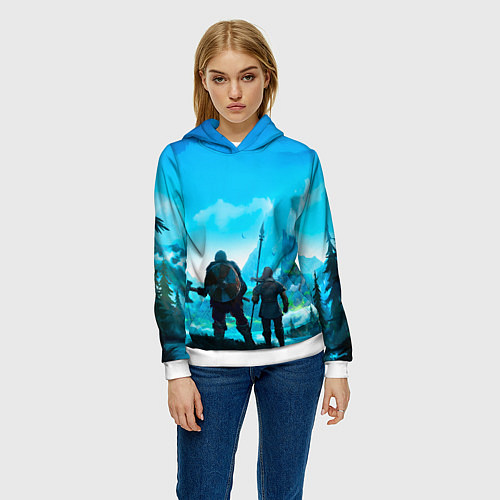 Женская толстовка Вальгала / 3D-Белый – фото 3