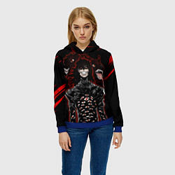 Толстовка-худи женская Hellsing Хеллсинг, цвет: 3D-синий — фото 2