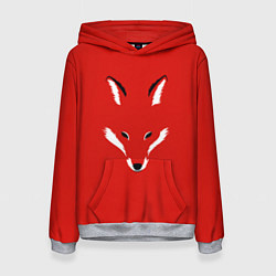 Толстовка-худи женская Fox minimalism, цвет: 3D-меланж