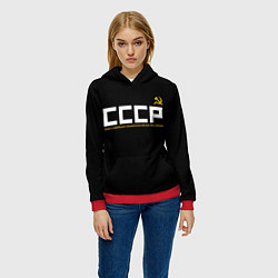 Толстовка-худи женская СССР, цвет: 3D-красный — фото 2