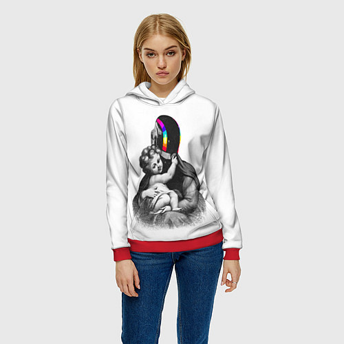 Женская толстовка Daft Punk / 3D-Красный – фото 3