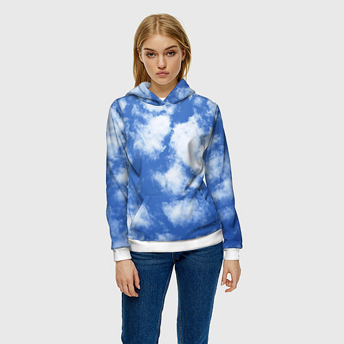 Женская толстовка ОБЛАКА / 3D-Белый – фото 3