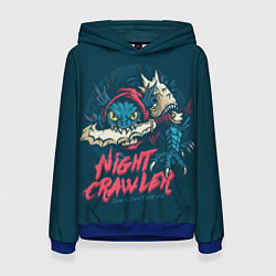 Толстовка-худи женская Night Crawler Dota 2, цвет: 3D-синий