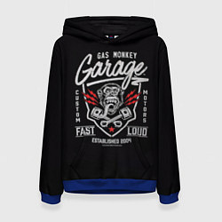 Толстовка-худи женская Gas Monkey Garage, цвет: 3D-синий