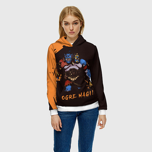 Женская толстовка Огр Dota 2 / 3D-Белый – фото 3