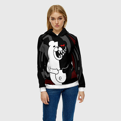 Женская толстовка MONOKUMA МОНОКУМА DANGANRO / 3D-Белый – фото 3
