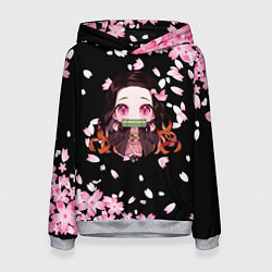 Толстовка-худи женская NEZUKO НЕЗУКО, цвет: 3D-меланж