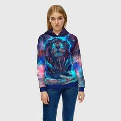 Толстовка-худи женская Galaxy Lion, цвет: 3D-синий — фото 2