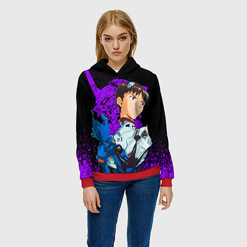 Женская толстовка ЕВАНГЕЛИОН / 3D-Красный – фото 3