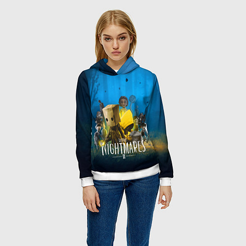 Женская толстовка LITTLE NIGHTMARES 2 / 3D-Белый – фото 3