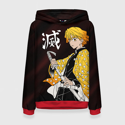 Женская толстовка КЛИНОК РАССЕКАЮЩИЙ ДЕМОНОВ / 3D-Красный – фото 1