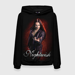 Толстовка-худи женская NIGHTWISH, цвет: 3D-черный