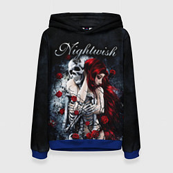 Толстовка-худи женская NIGHTWISH, цвет: 3D-синий
