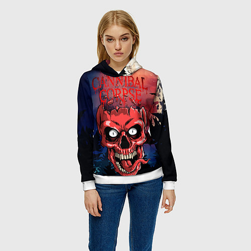 Женская толстовка Cannibal / 3D-Белый – фото 3
