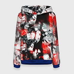 Толстовка-худи женская ТЕТРАДЬ СМЕРТИ, цвет: 3D-синий
