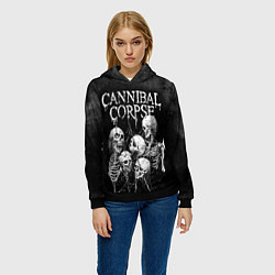 Толстовка-худи женская Cannibal Corpse, цвет: 3D-черный — фото 2