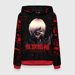 Толстовка-худи женская Токийский гуль Tokyo Ghoul, цвет: 3D-красный