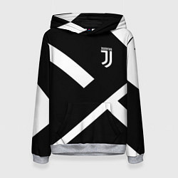 Толстовка-худи женская JUVENTUS ЮВЕНТУС, цвет: 3D-меланж